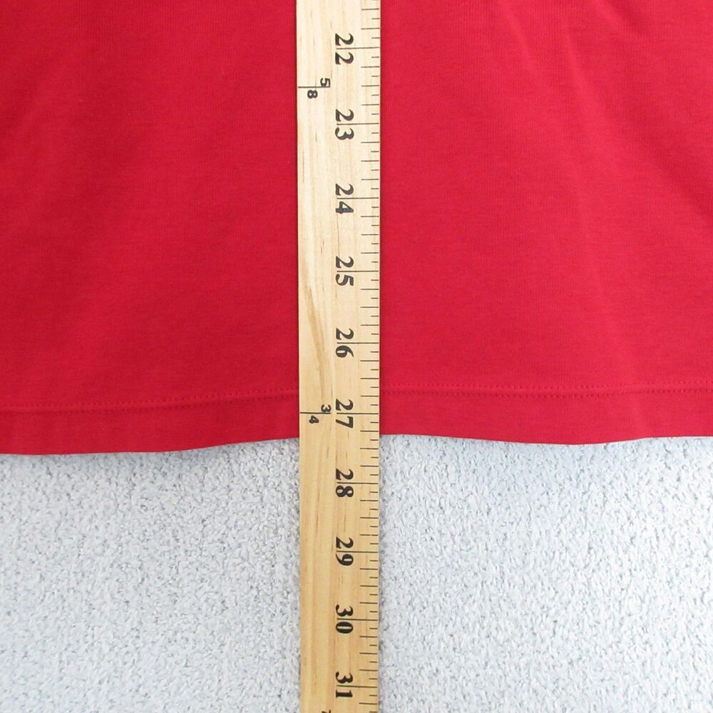 Ralph Lauren LRL Shirt Womens 3X Red Long Sleeve Crew Neck Cotton Tee Stretch - Picture 2 of 7